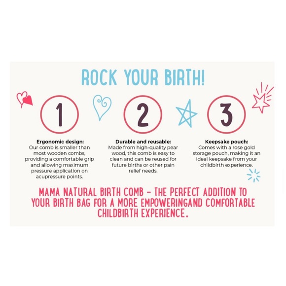 Birthing Comb for Labor Pain NWOT - Picture 8 of 12